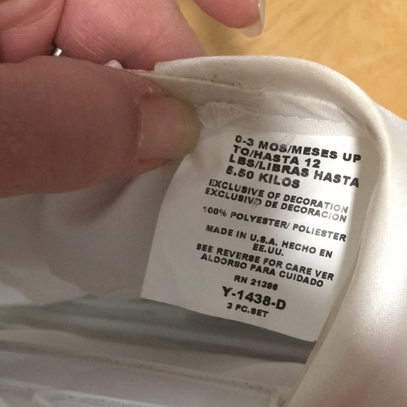 Baby 3piece white pants, shirt and tie - Picture 4 of 6